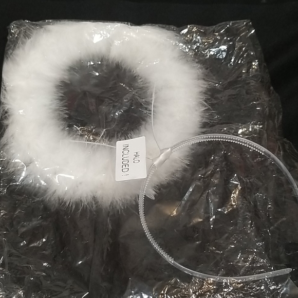 Toddler Girl Angel Set White Tutu Headband Wand - Picture 4 of 5